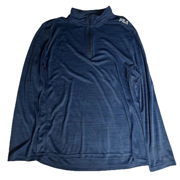 FILA Shirt Mens Large Activewear 3/4 Zip Long Sleeve - Picture 1 of 3
